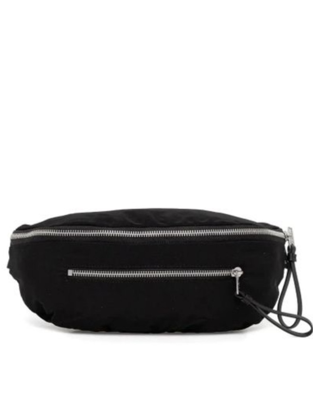 EUC AllSaints Men's Itoko Adjustable
Bum Bag Black With Silver Hardware